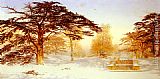 Terrace Canvas Paintings - Untrodden Snow, The Terrace, Holland House, Three Miles From Charing Cross - Holland Park